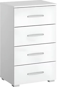 Alegro narrow chest - alpine white - 4 drawer