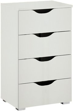 Arnstein narrow chest - alpine white - 4 drawer
