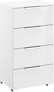 Texas chest - 4 drawer - narrow - alpine white