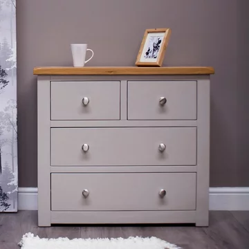 Diamond painted chest of drawers - 2+2 drawer