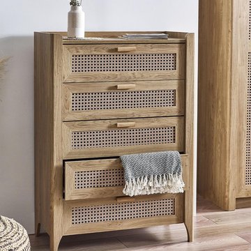 Sydney chest - 5 drawer - midi - faux rattan