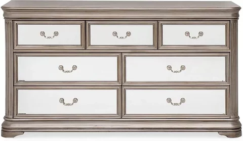Jessica 3+4 drawer dressing chest - champagne mirrored