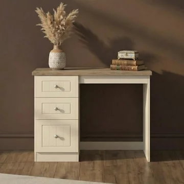 Vienna dressing table - 3 drawer - single - cream