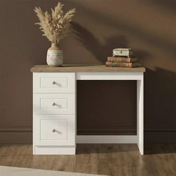 Vienna dressing table - 3 drawer - single - porcelain