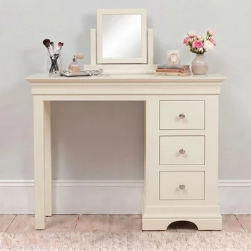 Paisley dressing table - 3 drawer - cream painted