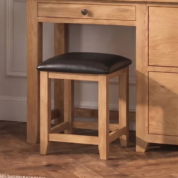 Appleby dressing stool - oak
