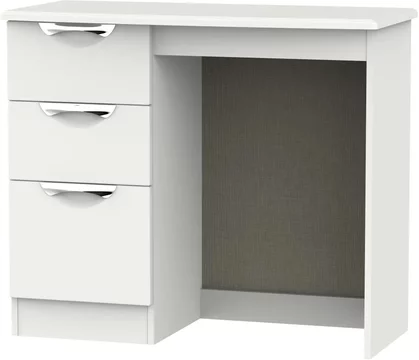 Camden single dressing table - 3 drawer - grey