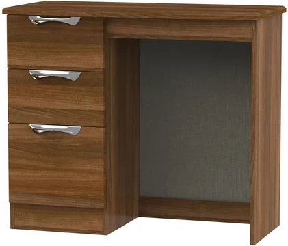 Camden single dressing table - 3 drawer - walnut