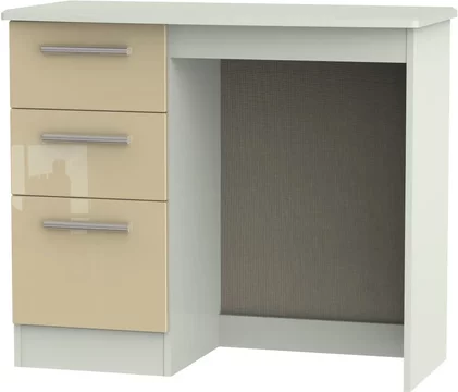 Knightsbridge dressing table - single - 3 drawer - mushroom and cashmere matt