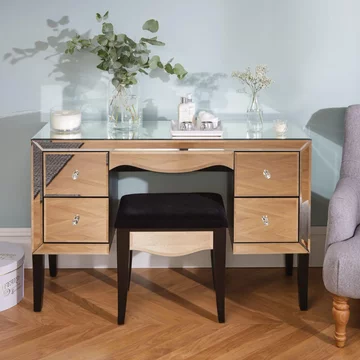 Palermo 4 drawer dressing table - mirrored