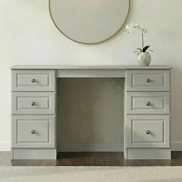 Pembroke dressing table - double - 6 drawer - cashmere