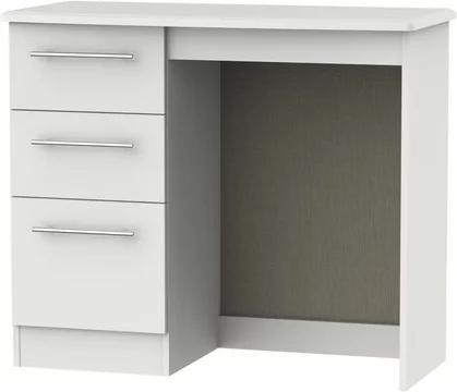 Sherwood single dressing table - 3 drawer - grey