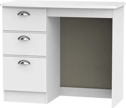 Victoria dressing table - 3 drawer - single - white