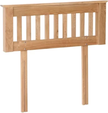 Nimbus bed - slatted headboard - oak - sizes available