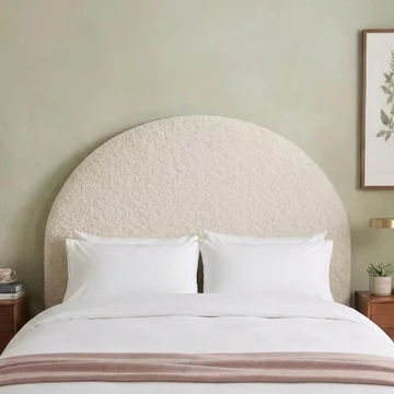 Hibiscus headboard - cologne ivory - fabric - sizes available