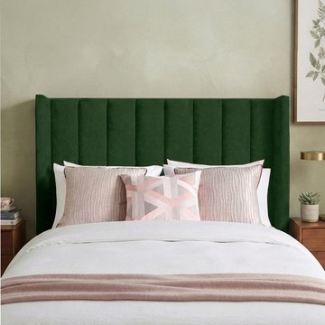 Poppy floor standing headboard - bottle green - fabric - sizes available
