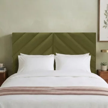 Rose headboard - olive green - fabric - sizes available