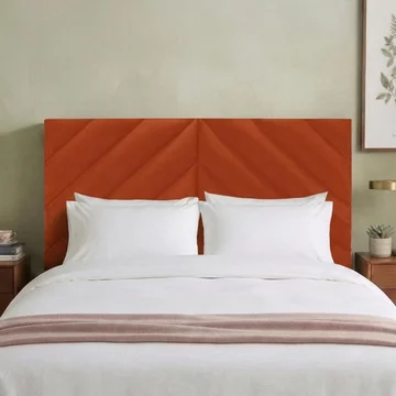 Rose headboard - pumpkin orange - fabric - sizes available