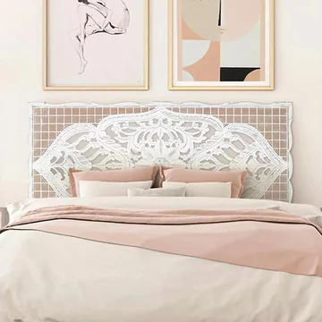 Clearance - yurchen carved headboard - mango wood - 166cm - a513