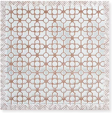 Luminita decorative panel - pickled white - square - 120cm