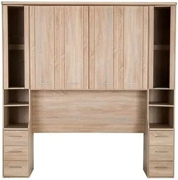 Luxor 3+4 overbed unit - 215cm - 33cm occasional element - rustic oak