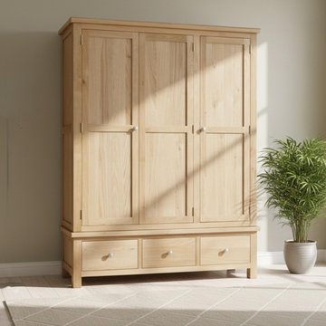 Appleby wardrobe - 3 door - oak