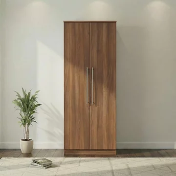 Sherwood wardrobe - 2 door - plain - tall - walnut
