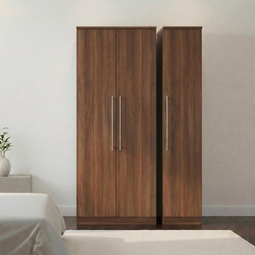 Sherwood wardrobe - 3 door - tall - triple - walnut