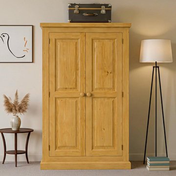 Churchill wardrobe - 2 door - kids - waxed pine