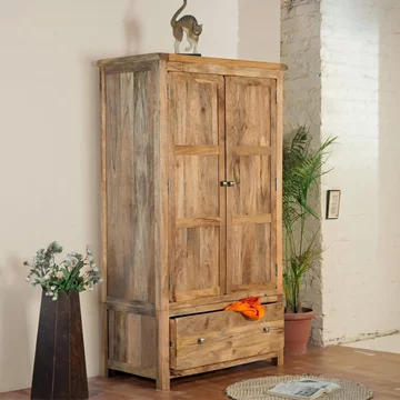 Odisha wardrobe - 2 door - solid mango wood