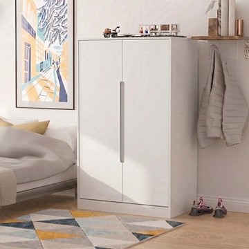 Monaco wardrobe - midi - white gloss and cashmere