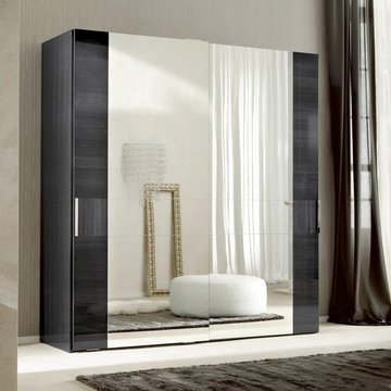 Montecarlo sliding wardrobe - 2 door - grey koto high gloss