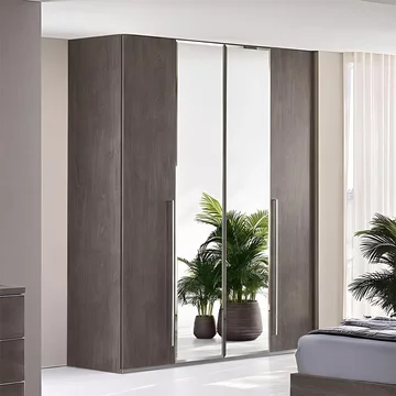 Kroma italian wardrobe - silver birch