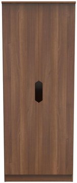 Bella wardrobe - 2 door - plain - tall - walnut