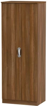 Camden plain tall wardrobe - 2 door - walnut