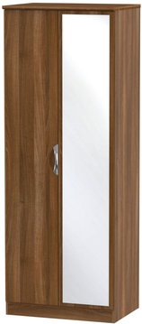 Camden tall wardrobe - 2 door - 1 mirror - walnut