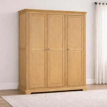 Cromwell wardrobe - 3 door - oak