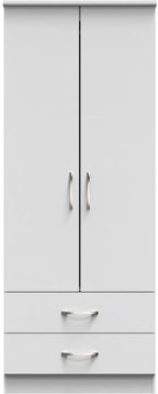 Eve wardrobe - 2 door - 2 drawer - grey