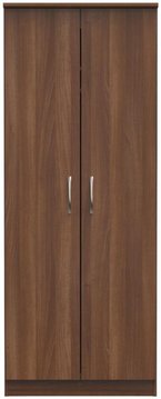 Eve wardrobe - 2 door - plain - tall - walnut