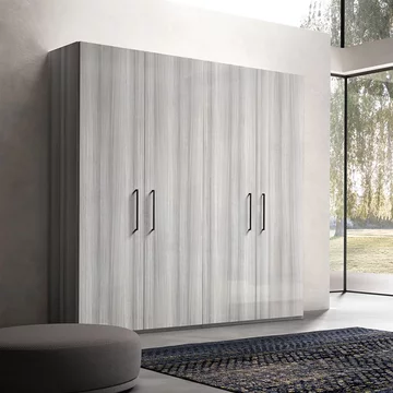 Mia wardrobe - 4 door - grey