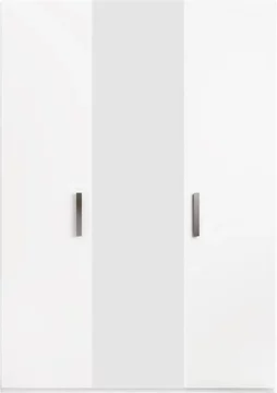 Modern mara mirror wardrobe - 3 door - white