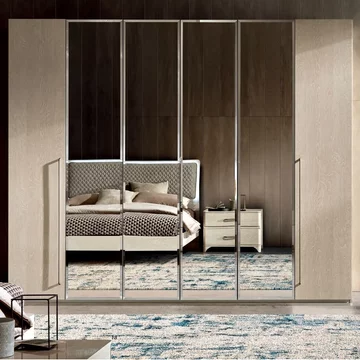 Maia italian wardrobe - sand birch