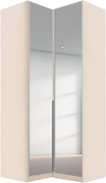 Alabama wardrobe - 100cm - 2 door corner - mirrored - champagne