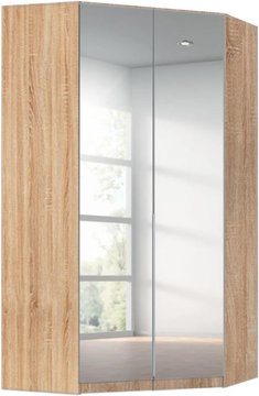 Alabama wardrobe - 117cm - 2 door corner - mirrored - sonoma oak