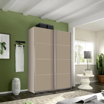 Belluno sliding wardrobe - 136cm - 2 door - champagne