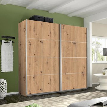 Belluno sliding wardrobe - 226cm - 2 door - artisan oak