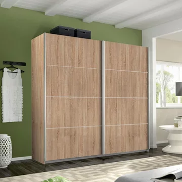 Belluno sliding wardrobe - 226cm - 2 door - sonoma oak