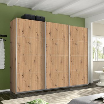 Belluno sliding wardrobe - 271cm - 3 door - artisan oak