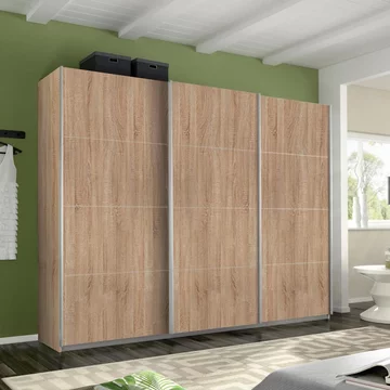 Belluno sliding wardrobe - 271cm - 3 door - sonoma oak