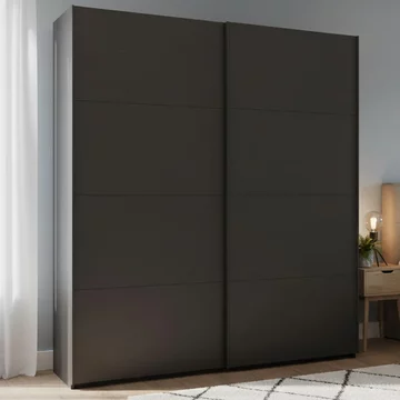 Beluga extra sliding wardrobe - 181cm - 2 door - graphite